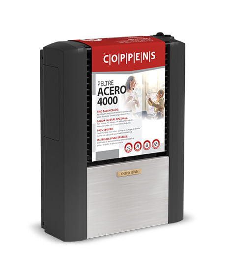 Calefactor Coppens 4000 Tb Peltre Acero Sal/Der C40Bdpam