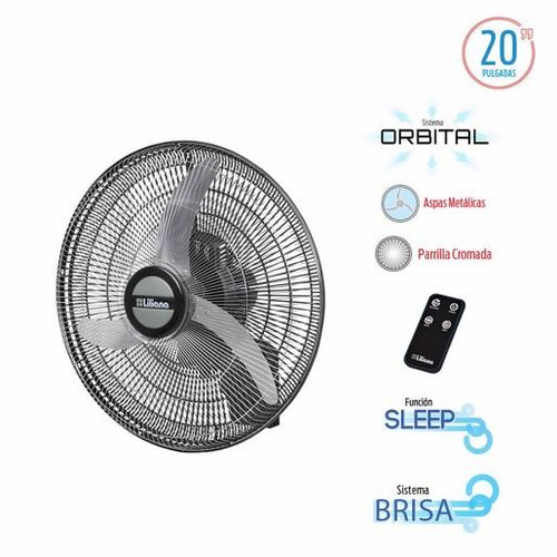 Ventilador Pared Liliana 20” 90W Cont Remot +Timer