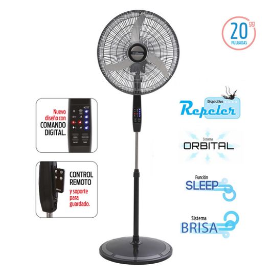 Ventilador Pie Liliana VPD20R Cont Remoto+Timer