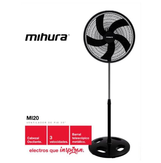 Ventilador Pie Mihura 20” 90W