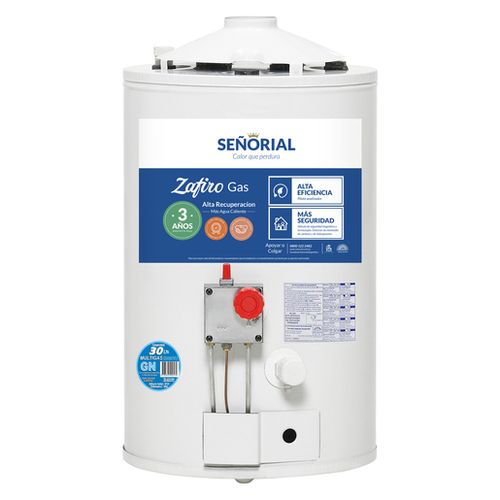Termotanque Señorial 30 Lts Mg A.Rec Sup/Inf Pie/Colg Tsz-30