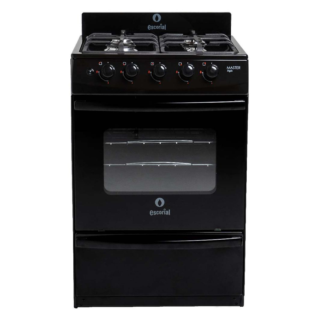 Cocina Escorial 56Cm Master Style Negra Mg 4Horn
