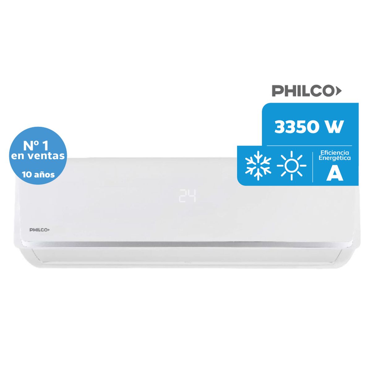 Aire Acondicionado Philco Split 3350W F/C "A" R410A PHS32HA3AN Naldo