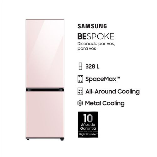 Heladera Samsung  RB33A307032 No Frost 328L Inverter Glam Pink