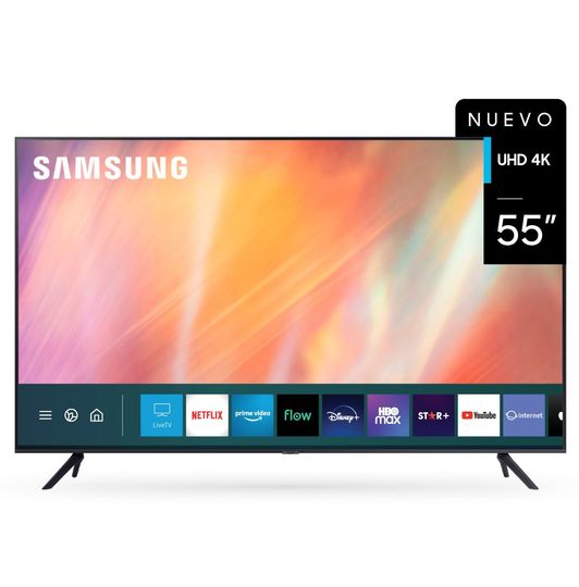 Smart Tv Samsung 55 Au7000  Uhd Crystal 4K Bt Hdr