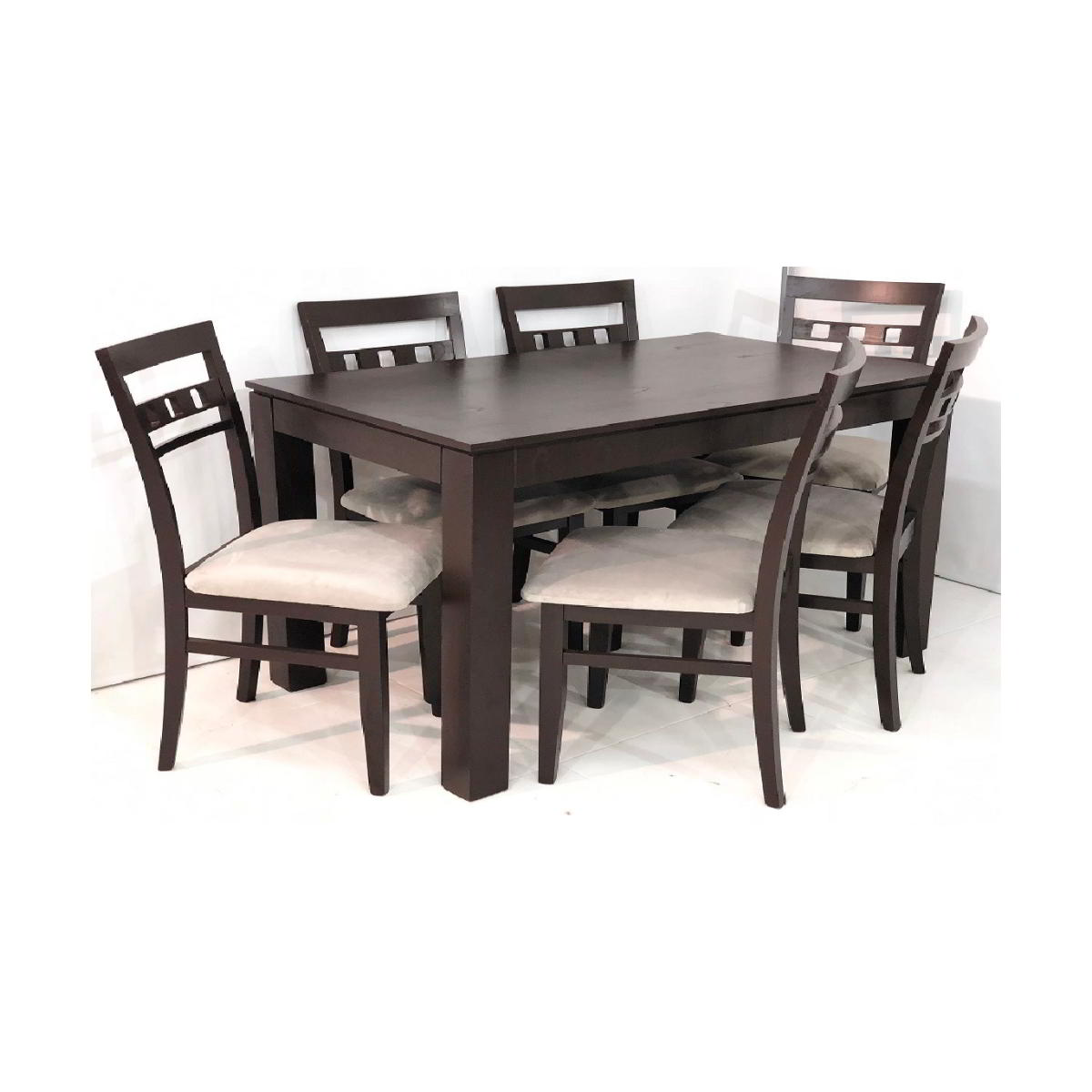 Juego Mesa 85x180/6 Sillas Lenno