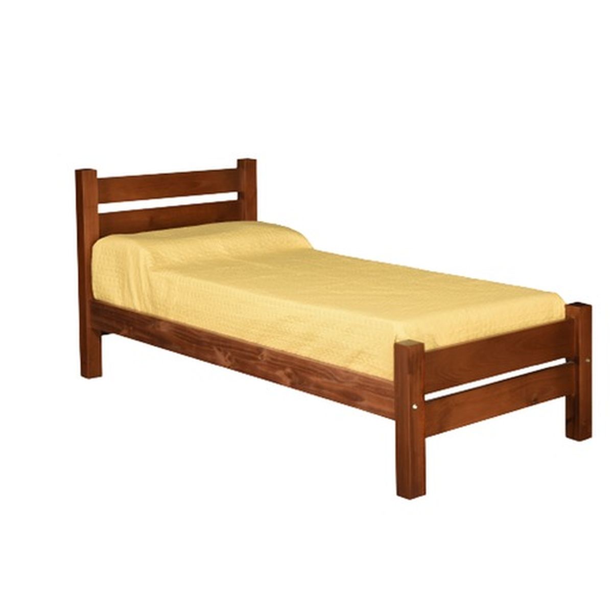 Cama 1 Plaza Barulich Ragnar  Color Algarrobo R100