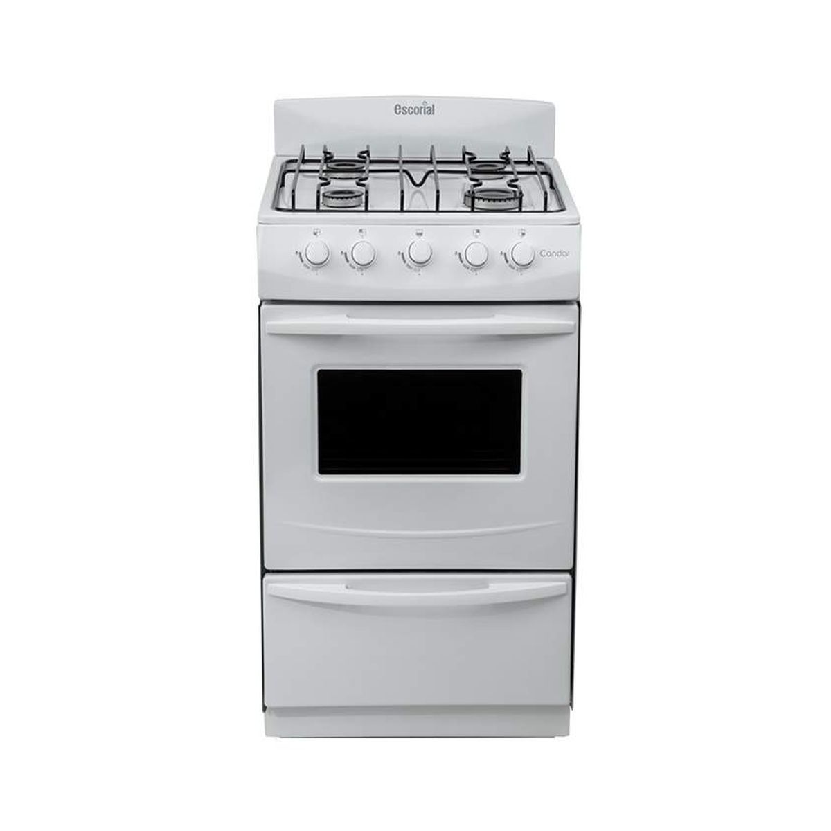Cocina  Escorial  51Cm Candor S2 Blanca Ge 4 Hornallas