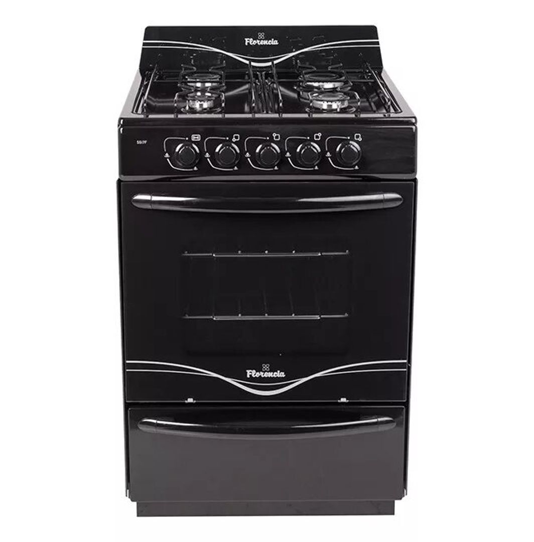 Cocina Florencia 56Cm 5517F Negra Mg Autolimp C/V