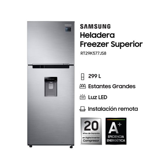 Heladera Samsung RT29K577JS8 No Frost Silver 290L