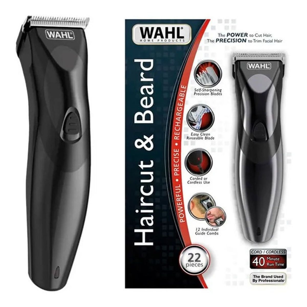 Cortacabello Wahl Rinseable 22 Piezas