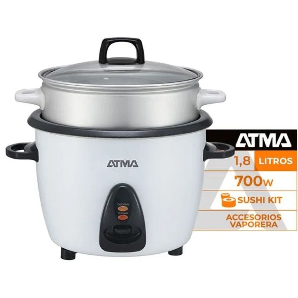 Arrocera+Vaporera Atma 1.8L 700W CON Kit Sushi
