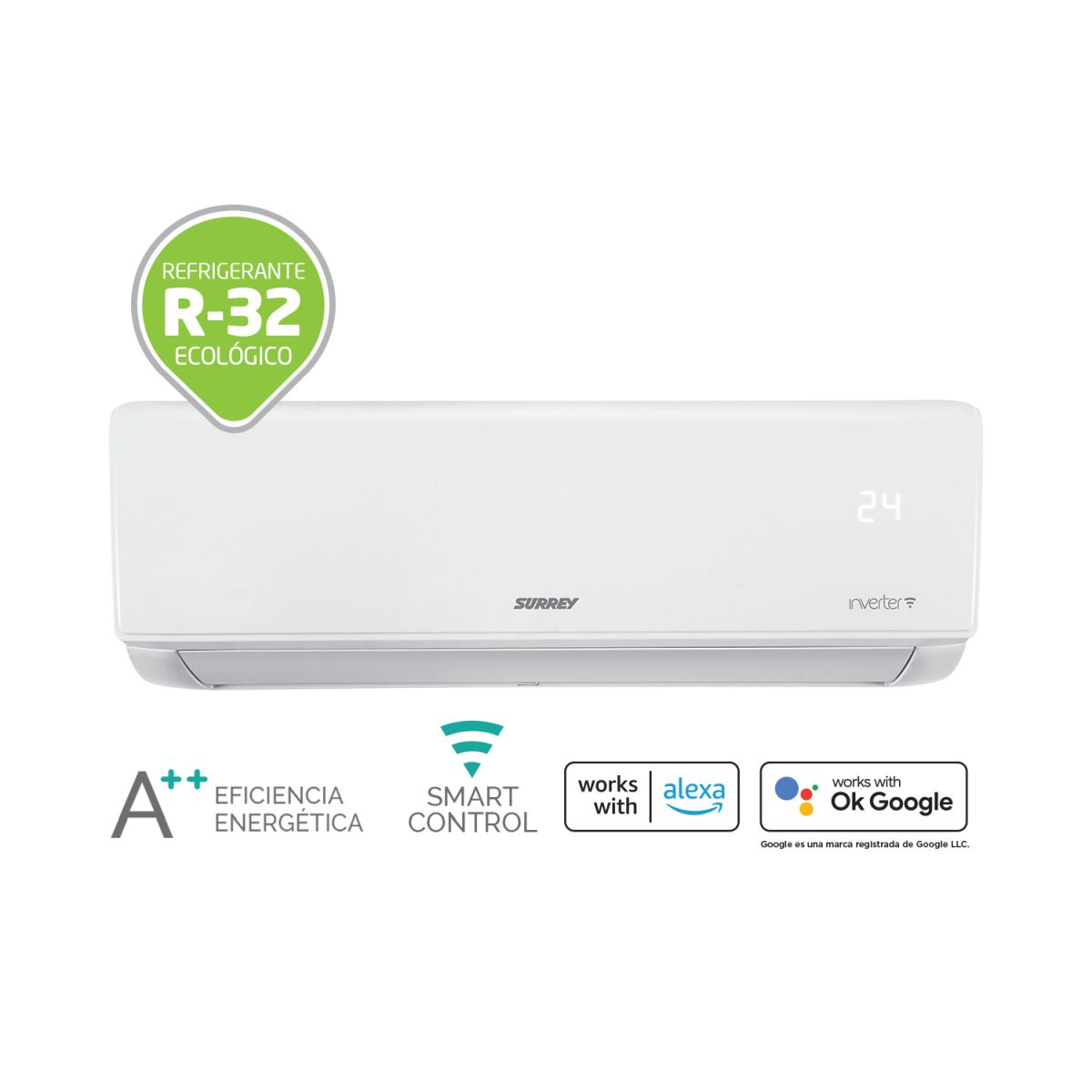Aire Acondicionado Surrey Split 3680w F/C Inverter 553niq12kn81f