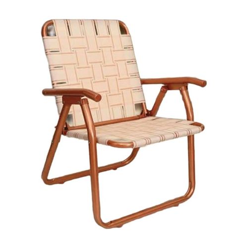 Sillon Plegable Descansar Con Cintas Caño Aluminio 80049