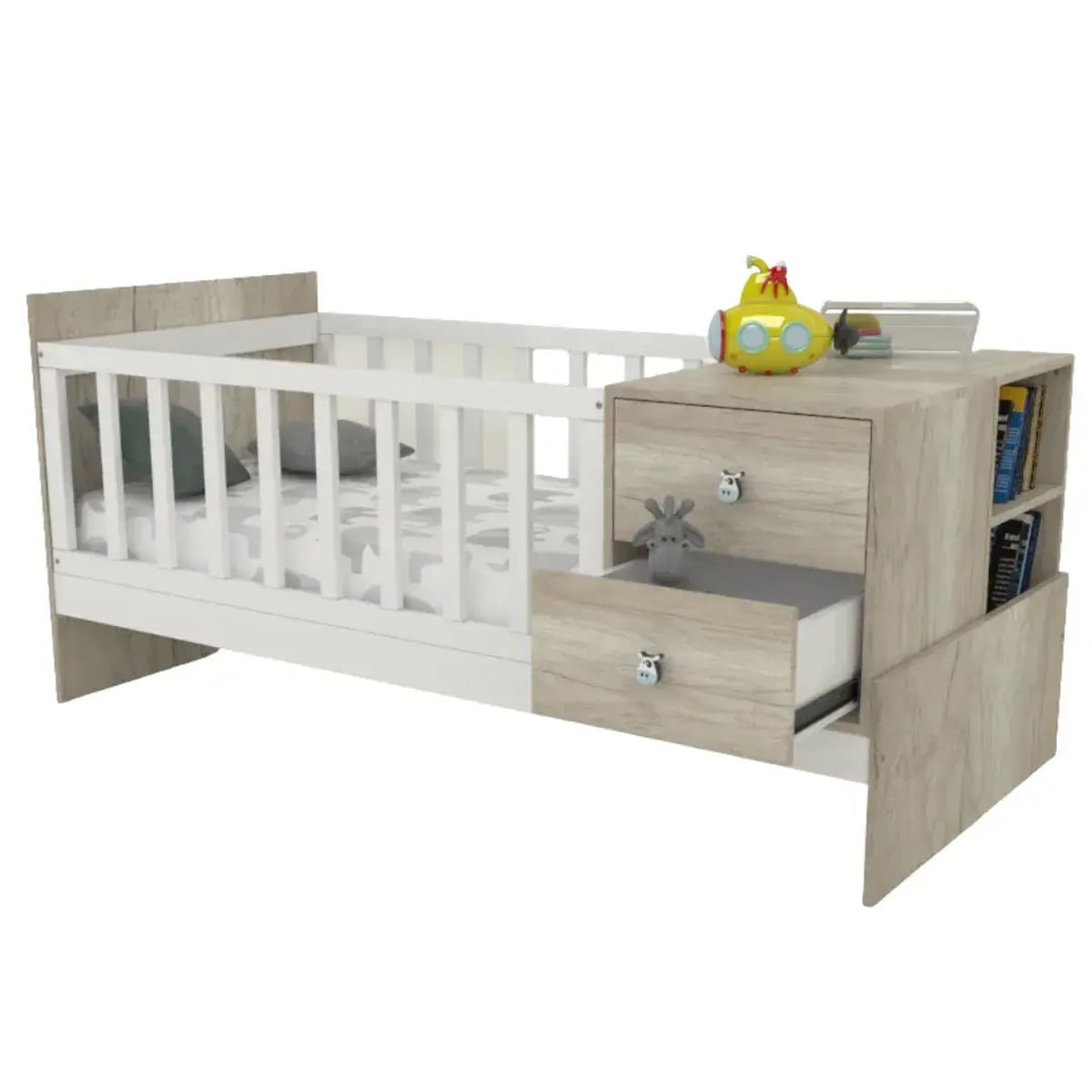 Cuna Funcional Pergamino Muebles Vugge Blanca/Helsinki