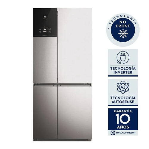 Heladera Electrolux 621L No Frost IQ8S Inverter Inox.