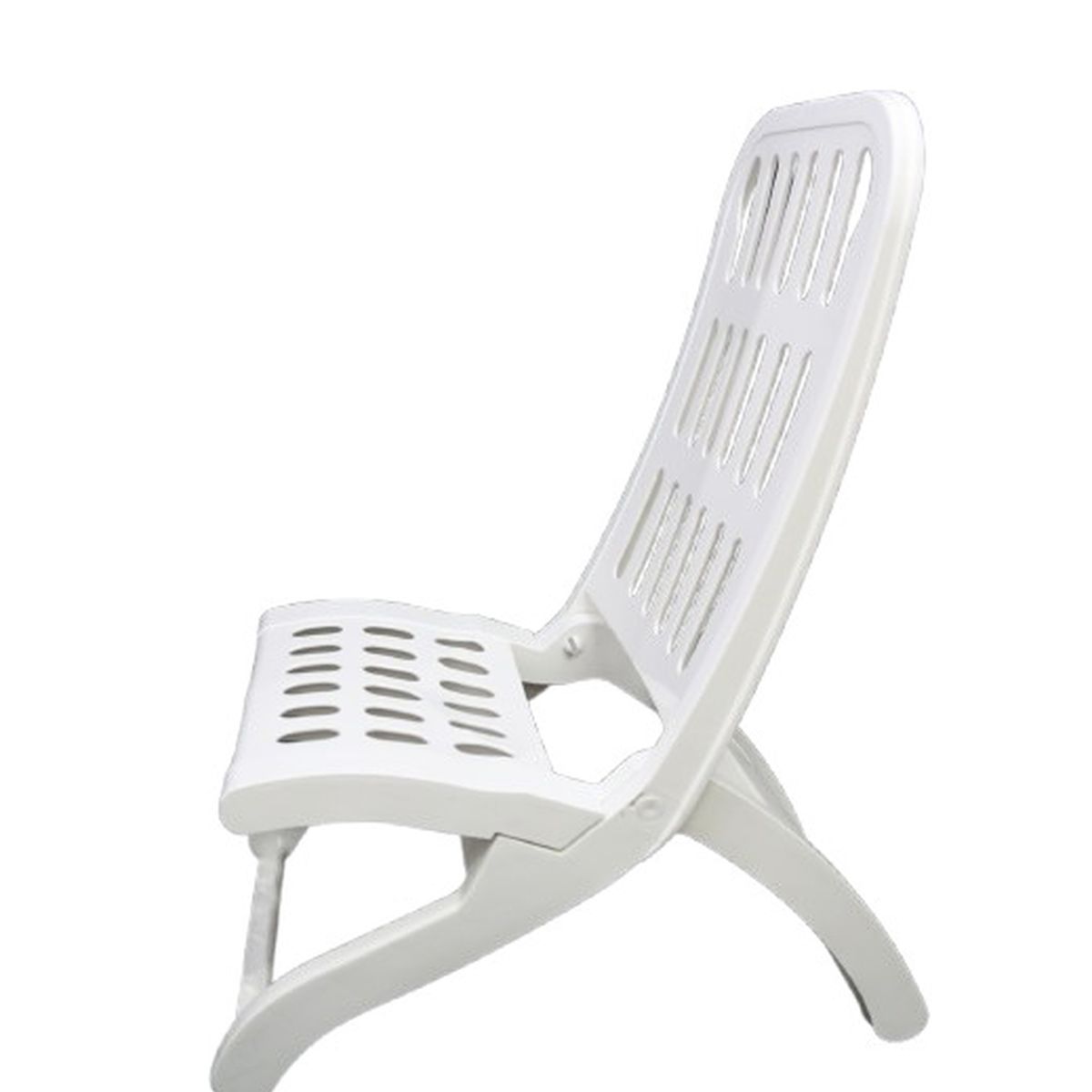 Reposera Mir Plástica Plegable A-9 Blanca