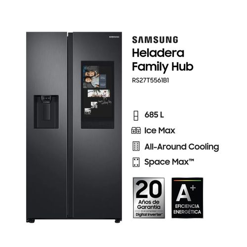 Heladera Samsung Rs27t5561b1 Side By Side 685l Inverter wifi