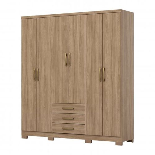 Ropero Caju Henn  6 Puertas Jequitiba Brillo