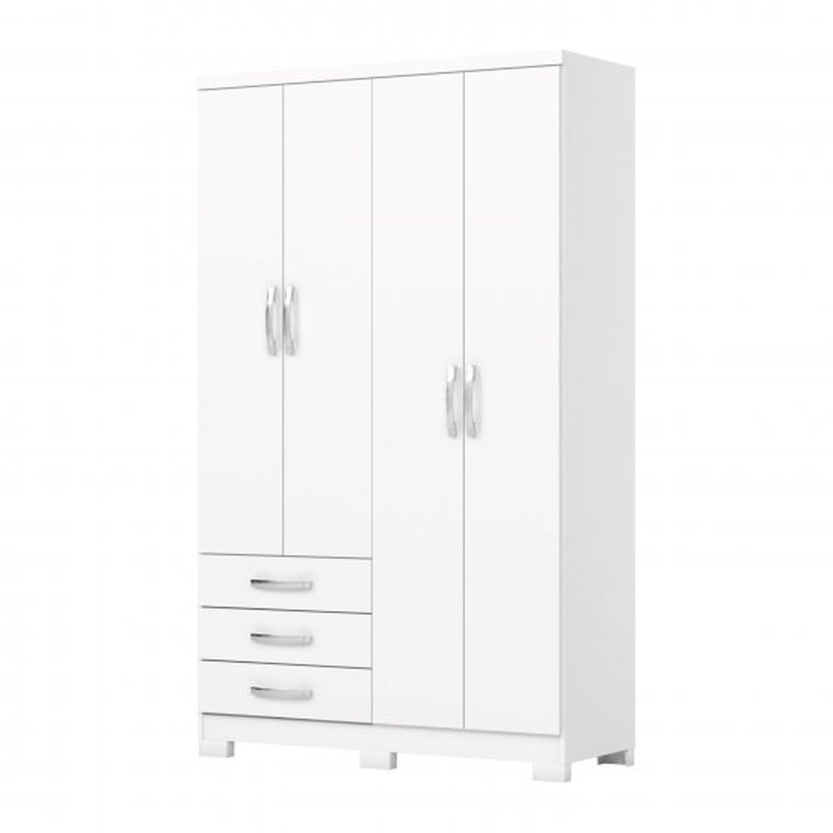Ropero Caju Henn  4 Puertas Blanco