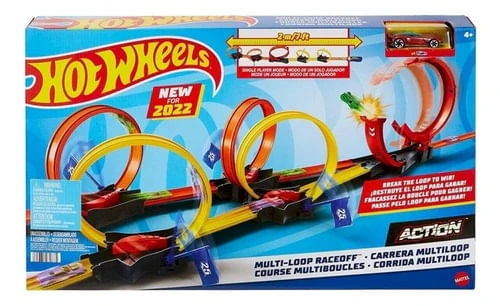 Hot Wheels Mattel Pista Multi-loop Raceoff Hdr83