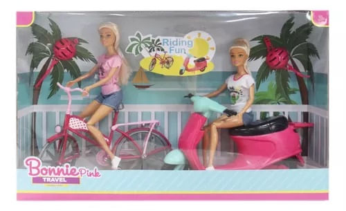Muñeca Bonnie Con Moto + Bicicleta B816