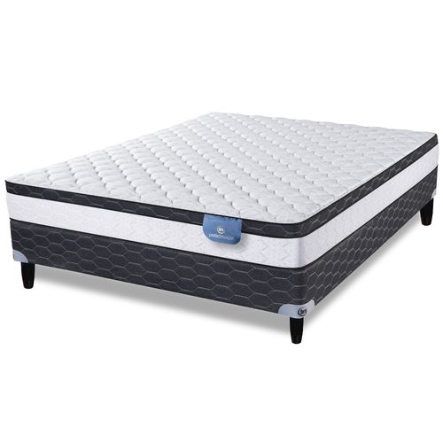 Sommier y Colchón de Resortes 2 Plazas Serta Nixa 140x190