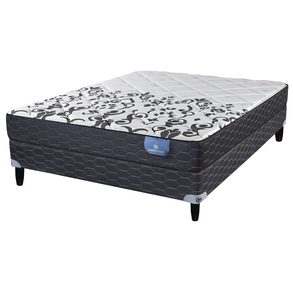 Sommier y Colchón de Resortes 2 Plazas Serta Branson 140x190