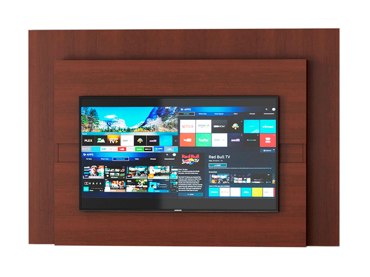 Panel Colgante Para Tv Led / Lcd 128 Mosconi Melamina Tabaco