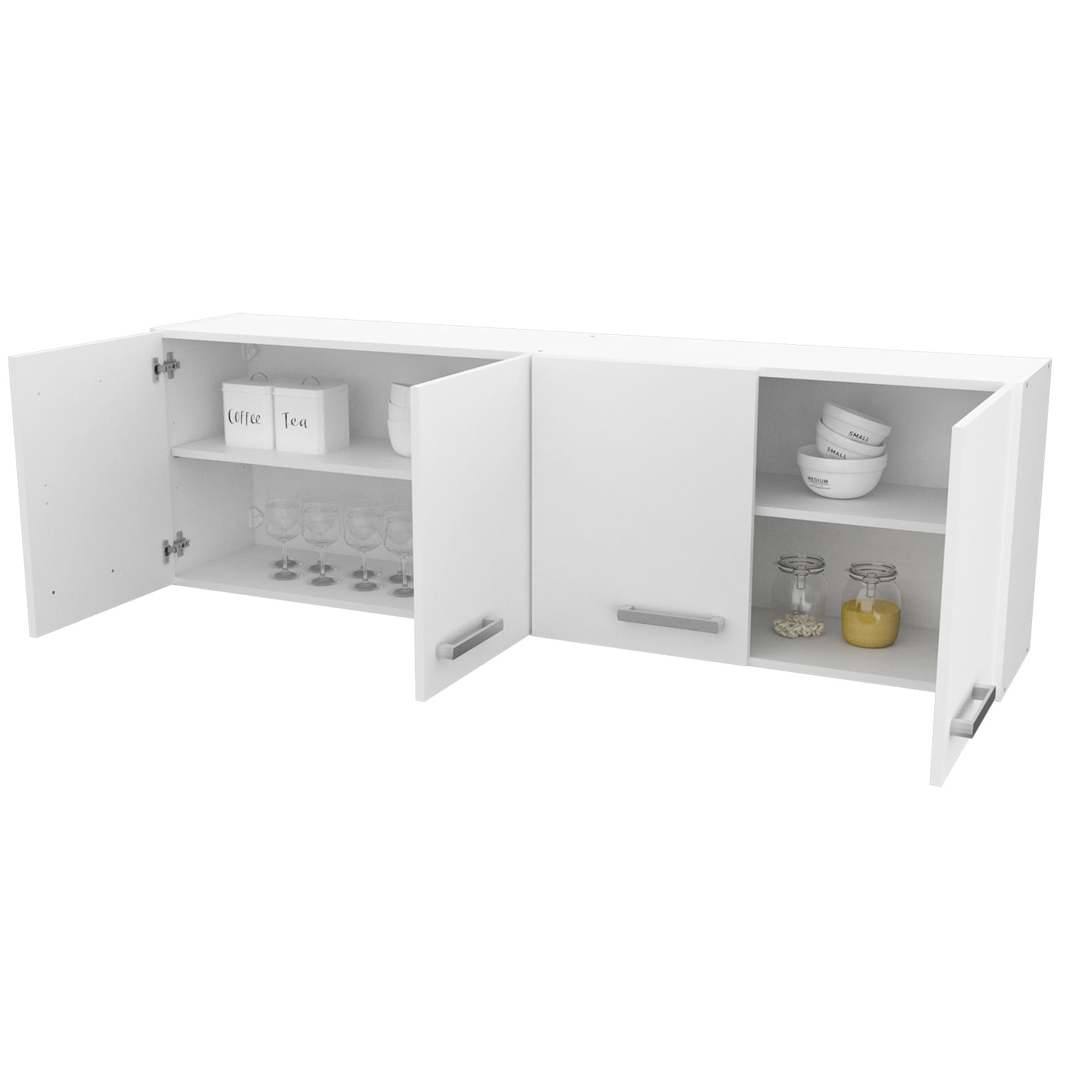 Alacena Mueble De Cocina Mosconi Express 1,60 Mts. Melamina Blanco