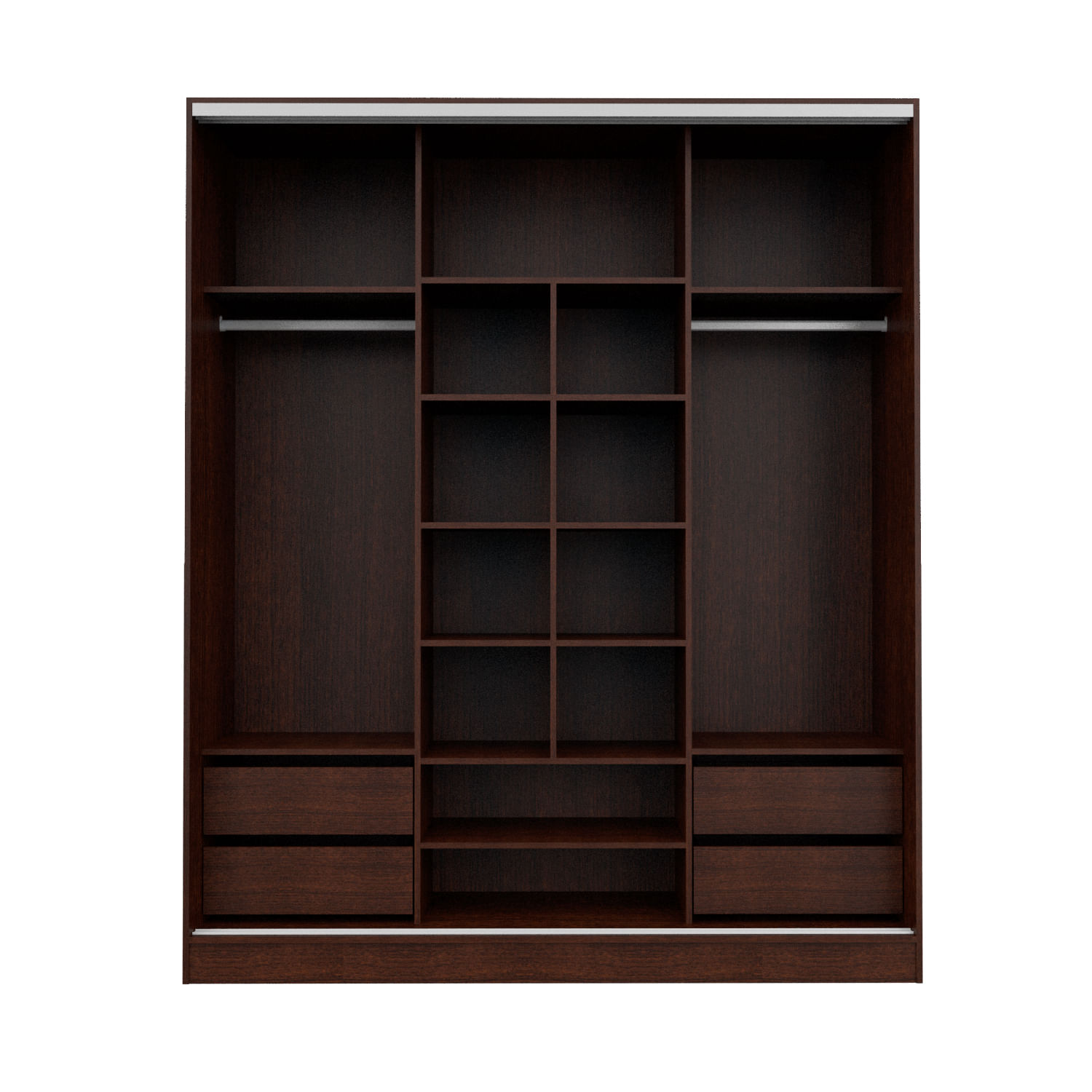 Placard 3 Puertas Corredizas 1,80 Mts Premium Mosconi Wengue