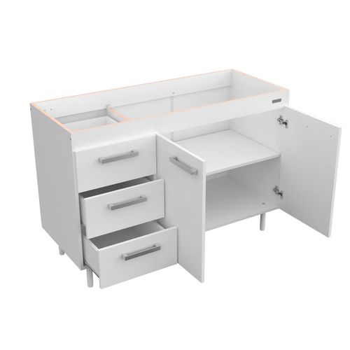 Bajo Mesada Sin Bacha Mueble Cocina Mosconi Express 1,20 Mts Blanco