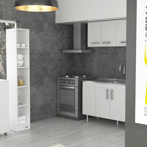 MUEBLE ORGANIZADOR 1,80 MTS. COLUMNA CON ESTANTES MELAMINA Blanco