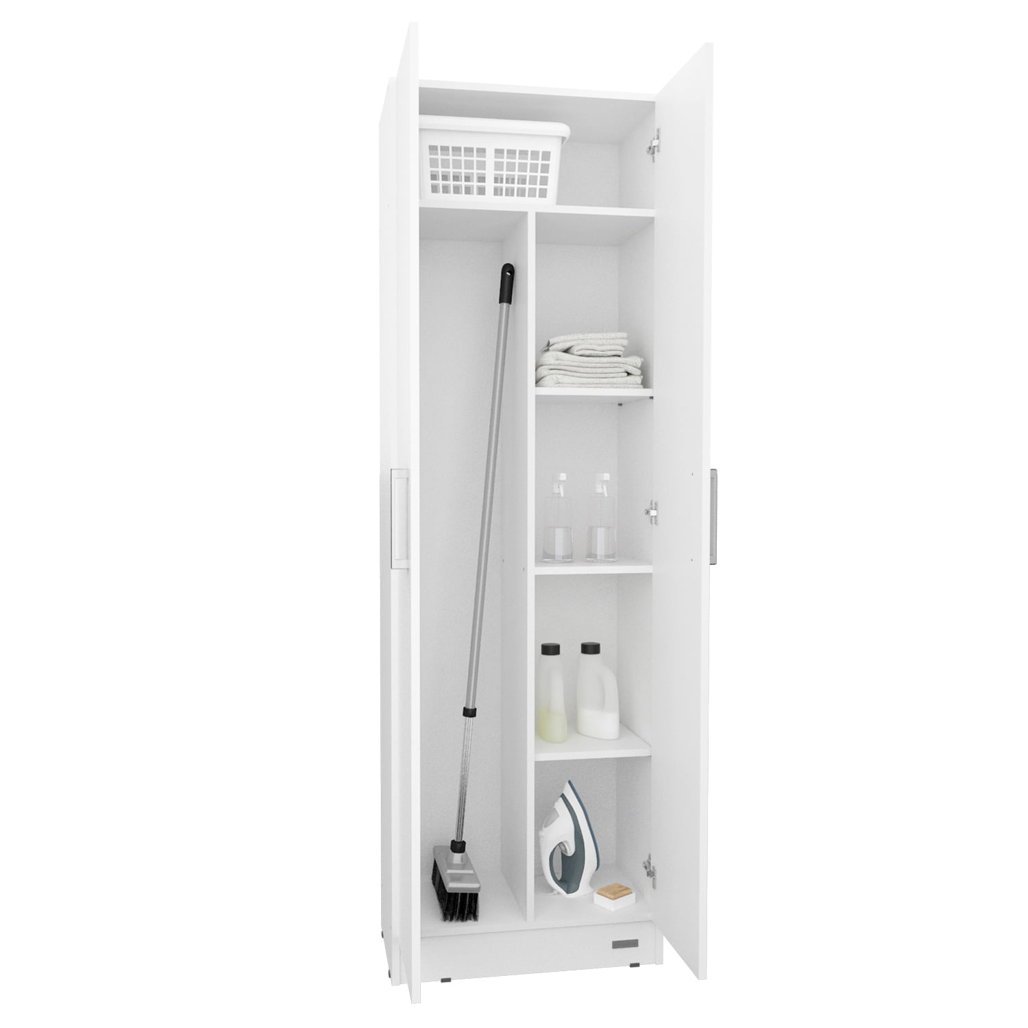 ESCOBERO MUEBLE ORGANIZADOR DE LIMPIEZA 1,80 MTS. 2 PUERTAS Blanco