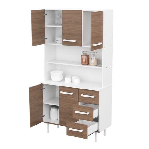 Mueble De Cocina Multiuso Aparador Triplo Kit Blanco Mosconi Blanco (Carvalho Mezzo)