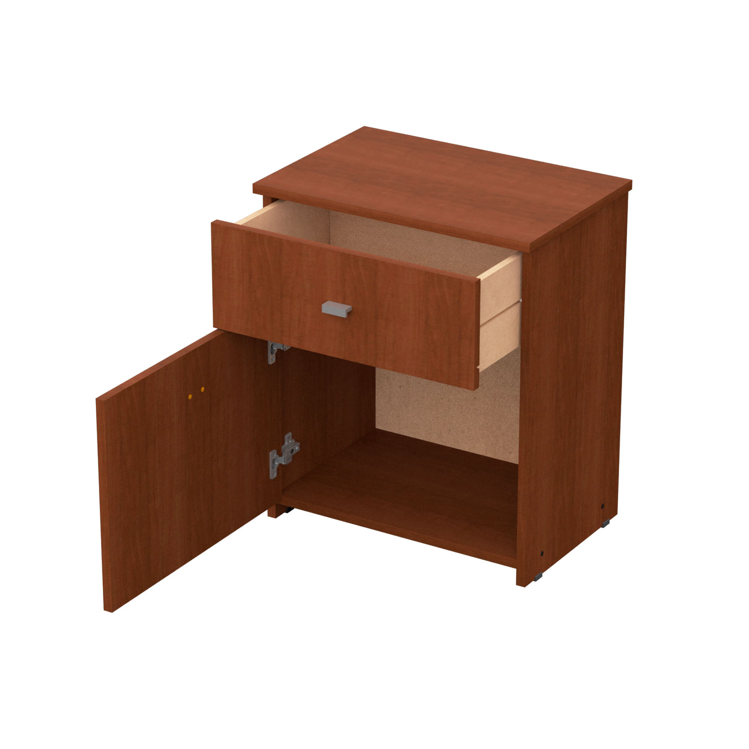 Mesa De Luz Mosconi Dakar 1 Cajón 1 Puerta Melamina Tabaco