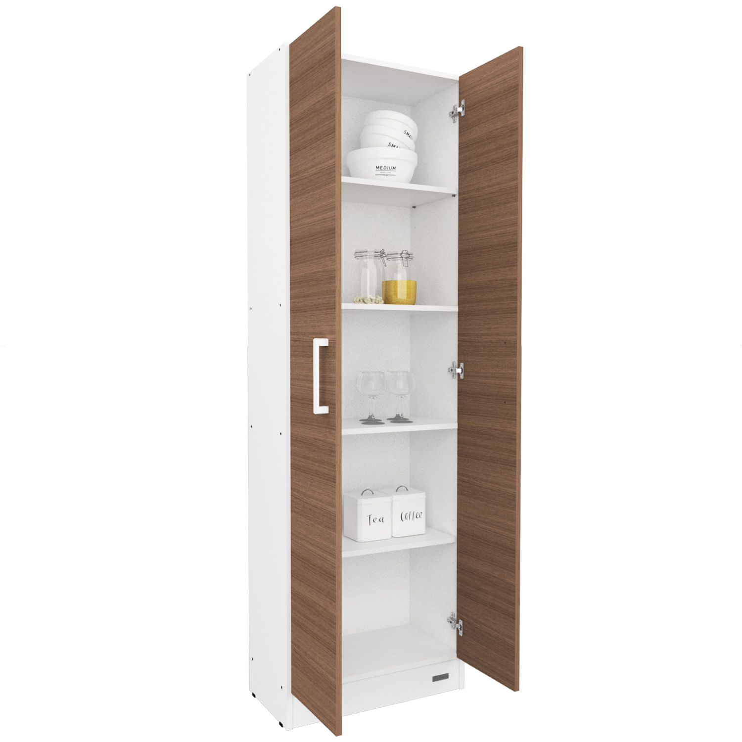 Despensero Multiuso Mueble De Cocina 1,80 Mts. Mosconi Blanco (Carvalho Mezzo)
