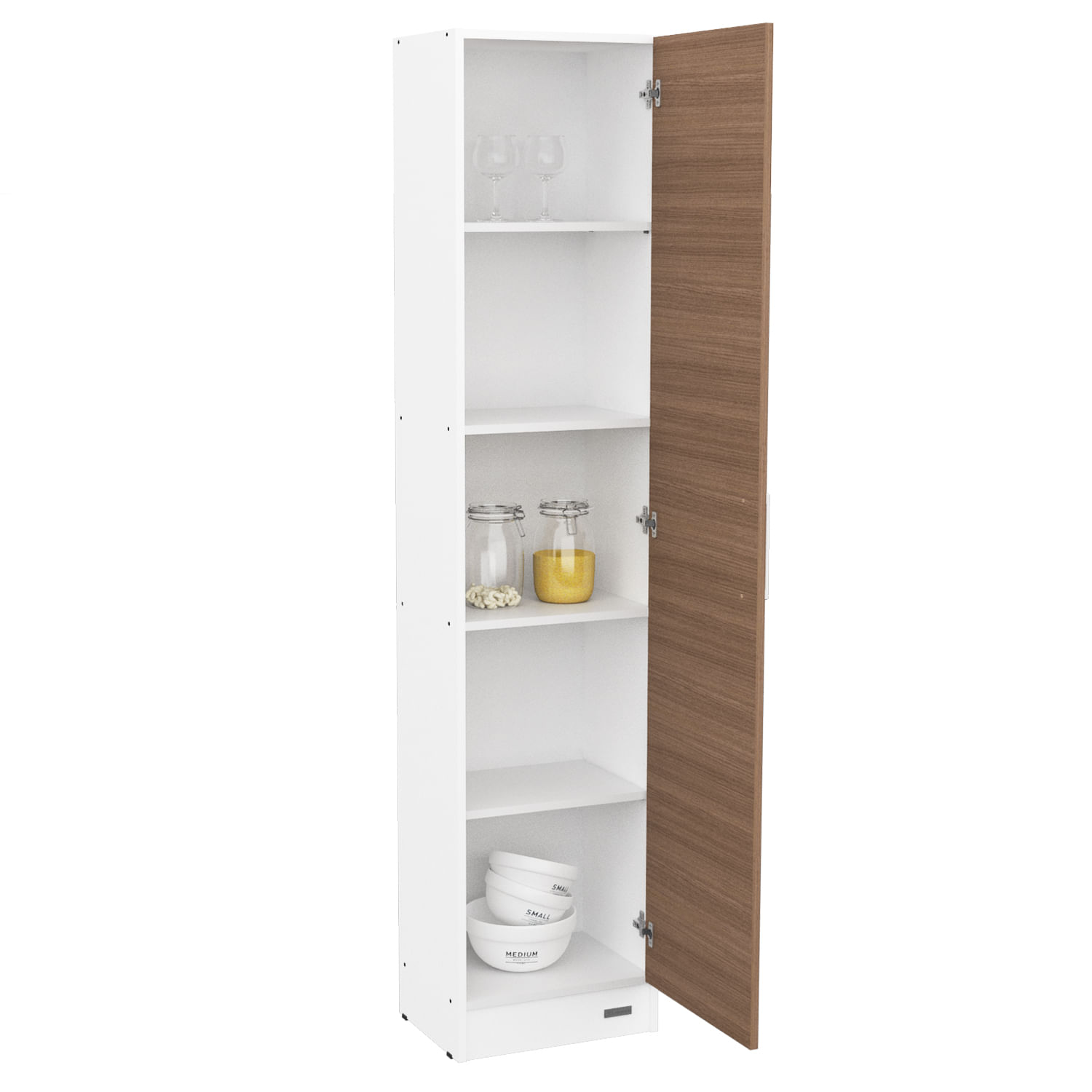 DESPENSERO ORGANIZADOR 1 PUERTA 1,80 MTS. MUEBLE DE COCINA Blanco (Carvalho Mezzo)