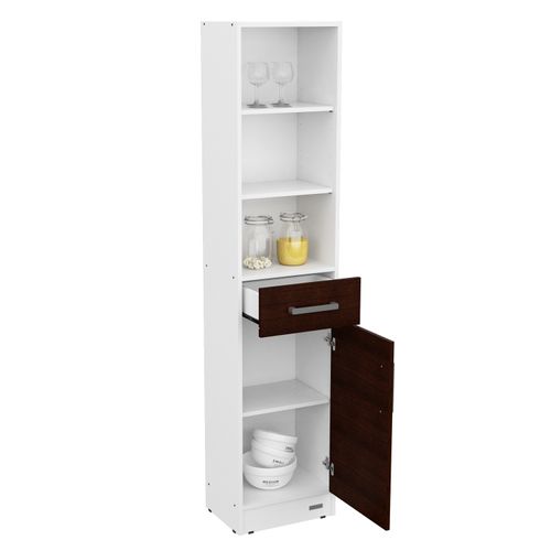 DESPENSERO ORGANIZADOR 1,80 MTS. PUERTA, CAJÓN Y ESTANTES Blanco (Wengue)