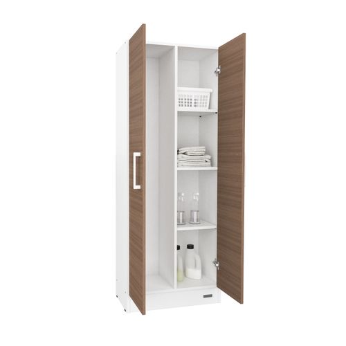 MUEBLE ORGANIZADOR 1,50 MTS. COLUMNA CON ESTANTES Blanco (Carvalho Mezzo)