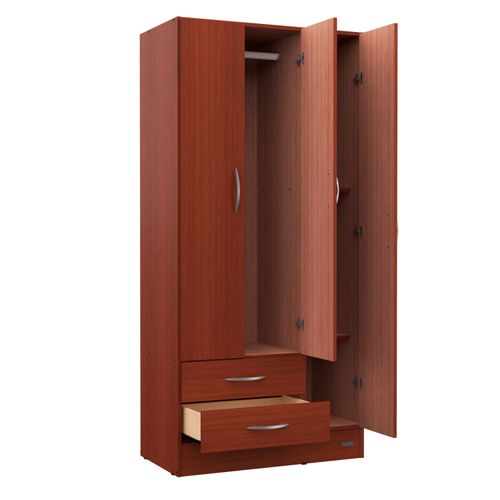 Ropero Placard 3 Puertas Mosconi Express 2 Cajones Caoba