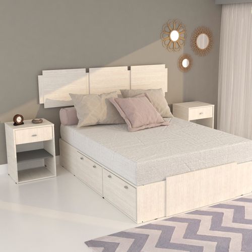 Respaldo Sommier Cama 2 Plazas Melamina Dakar Venezia
