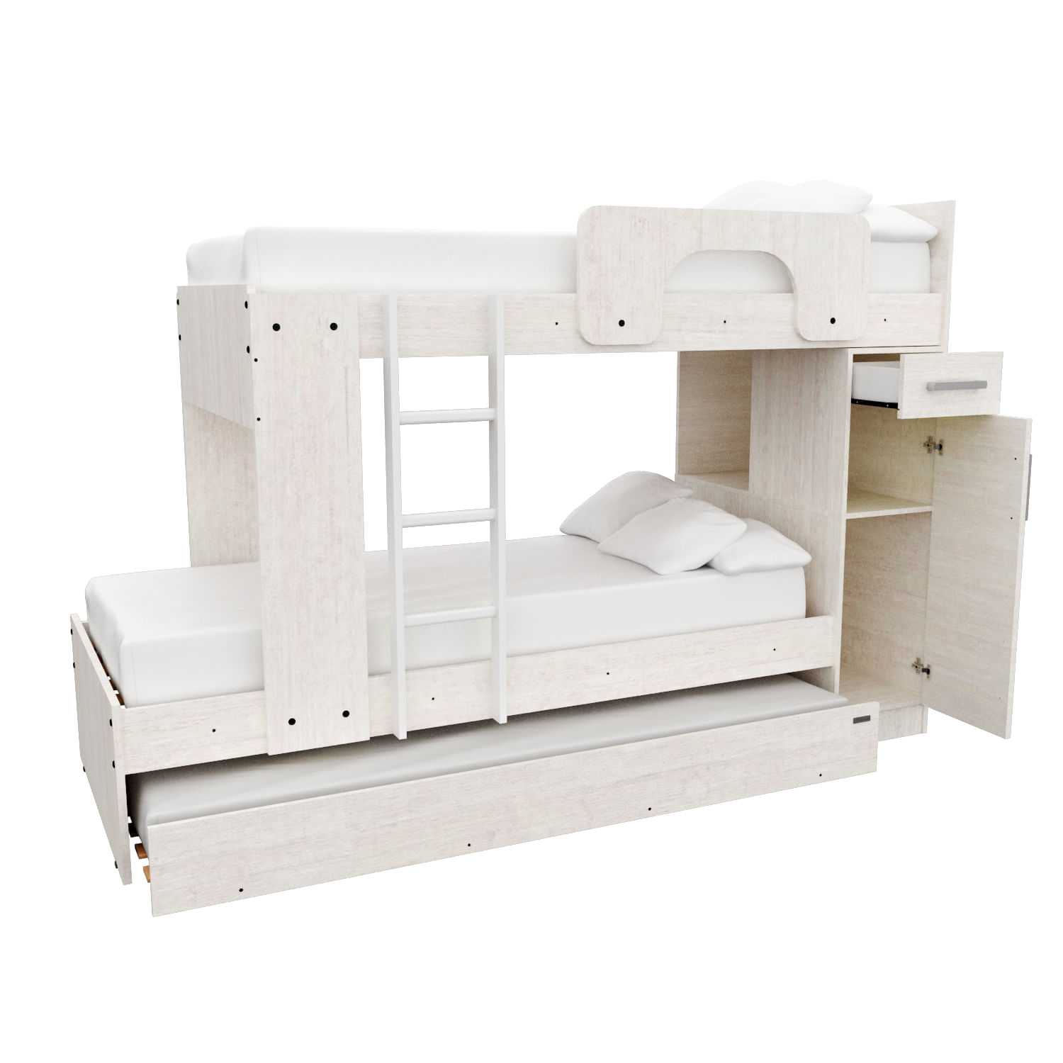Cama Cucheta Superpuesta Triple Mosconi Dormitorio Infantil Venezia