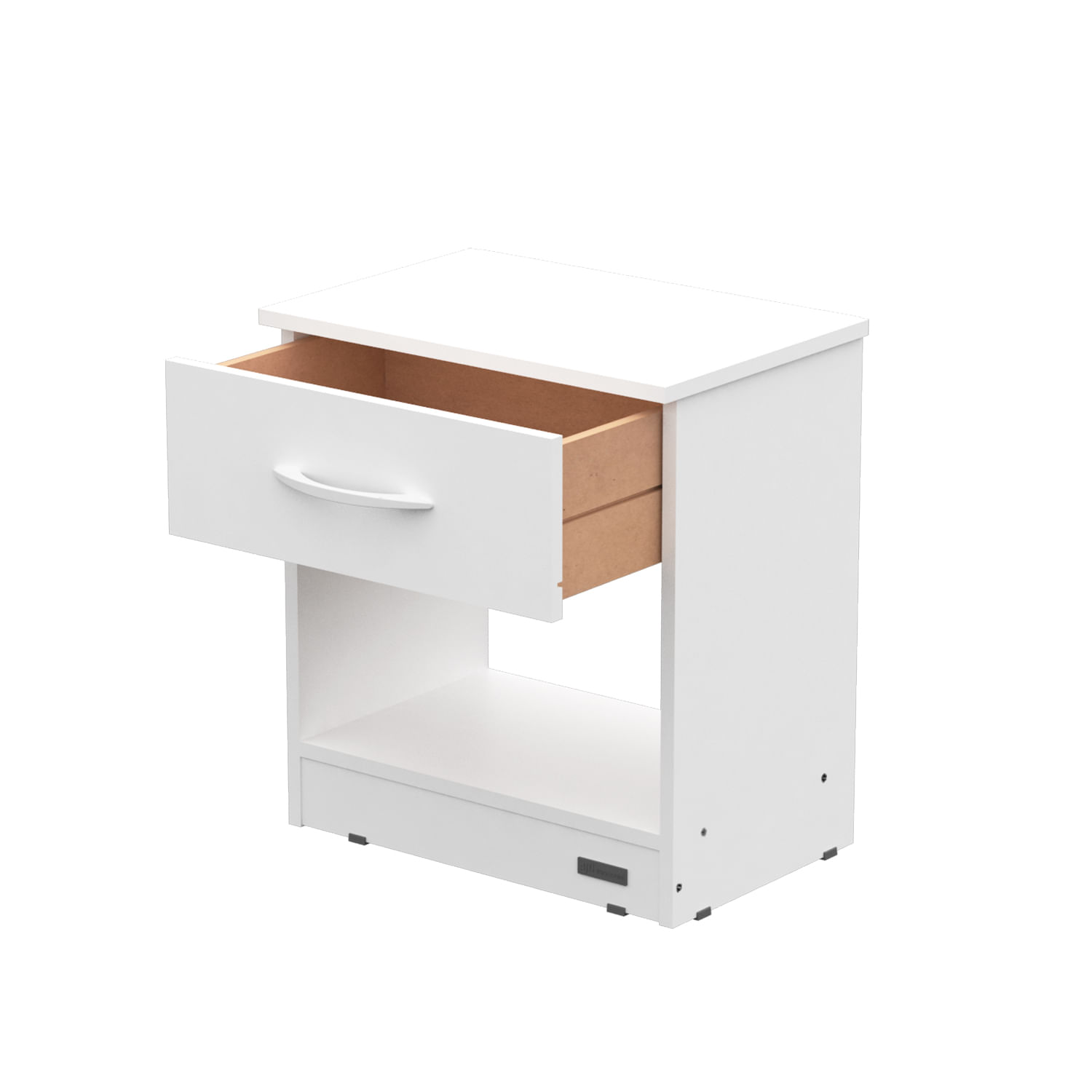 Mesa De Luz 1 Cajón Blanca Mosconi Super Express Juvenil Blanco