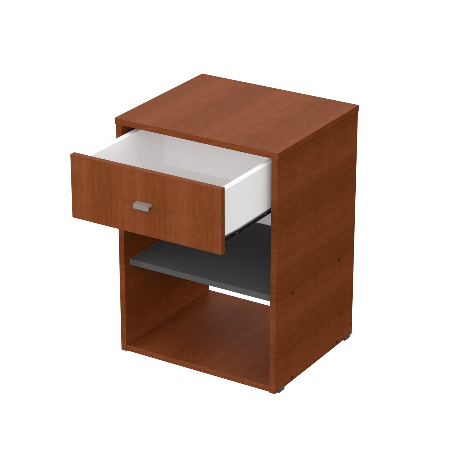 Mesa De Luz Juvenil Milenial 1 Cajón Melamina Tabaco