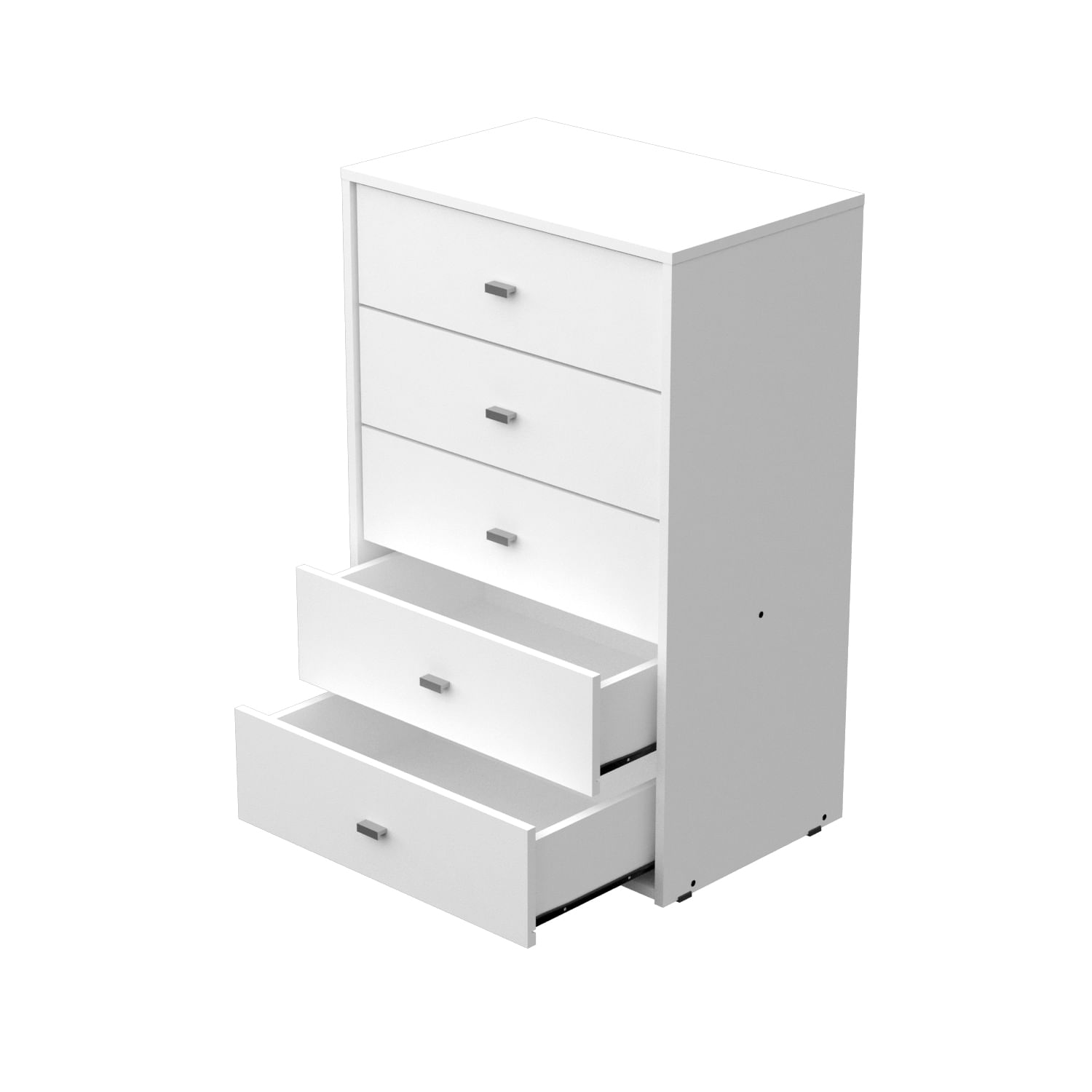 Chifonier 5 Cajones Cajonera Milenial Melamina Mosconi Blanco