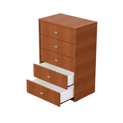 Chifonier 5 Cajones Cajonera Milenial Melamina Mosconi Tabaco