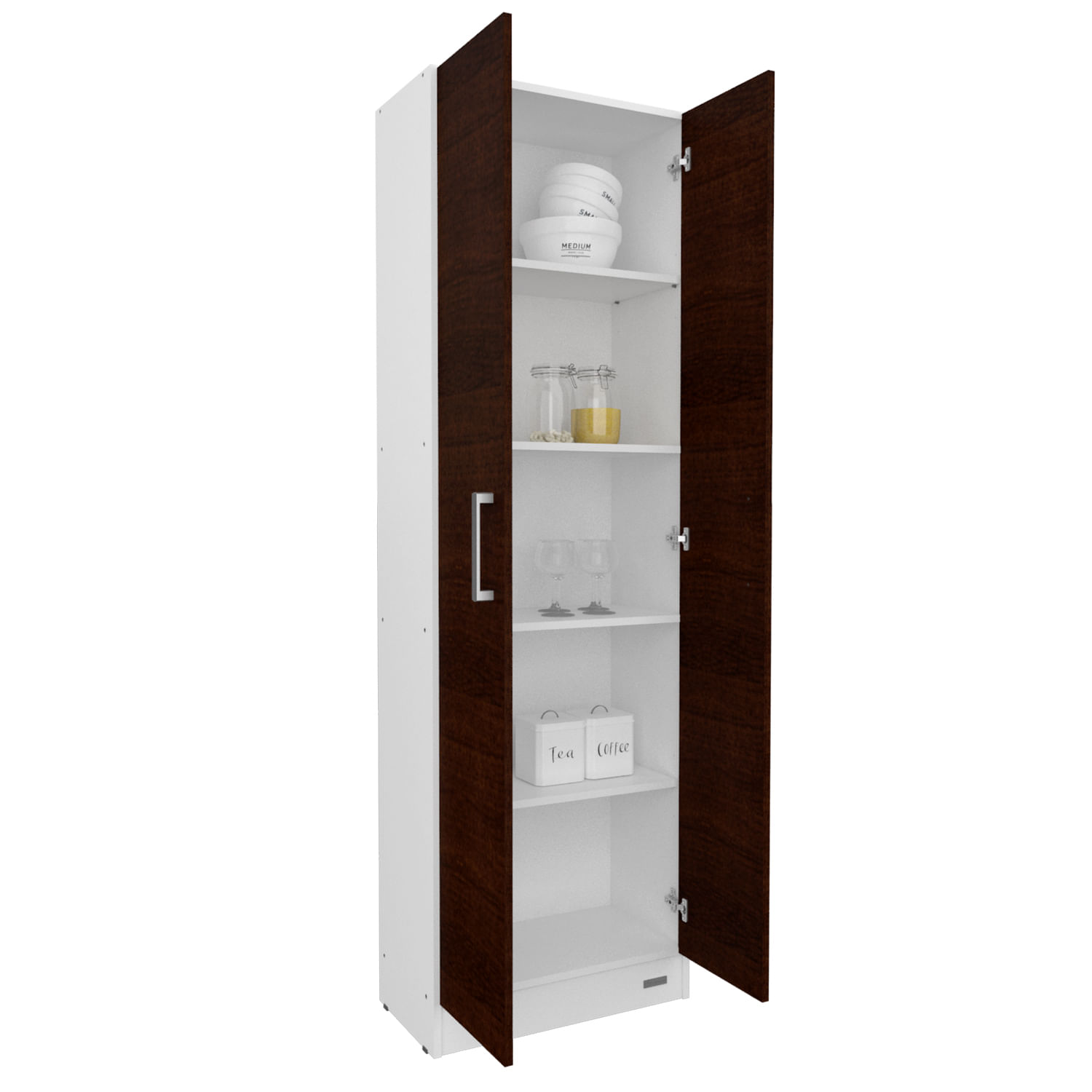 Despensero Multiuso Mueble De Cocina 1,80 Mts. Mosconi Blanco (Wengue)