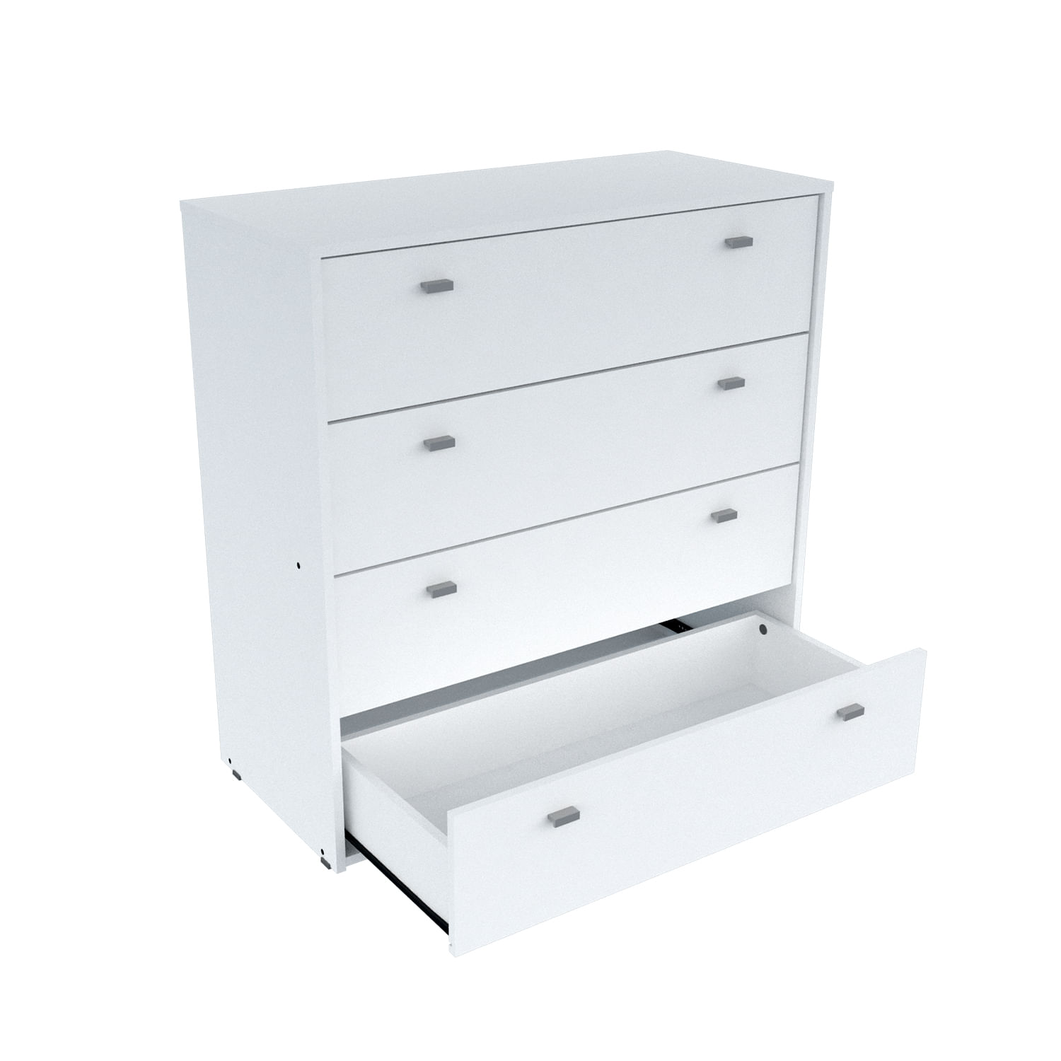 Cómoda Cajonero Mosconi Nature 4 Cajones Melamina Blanco