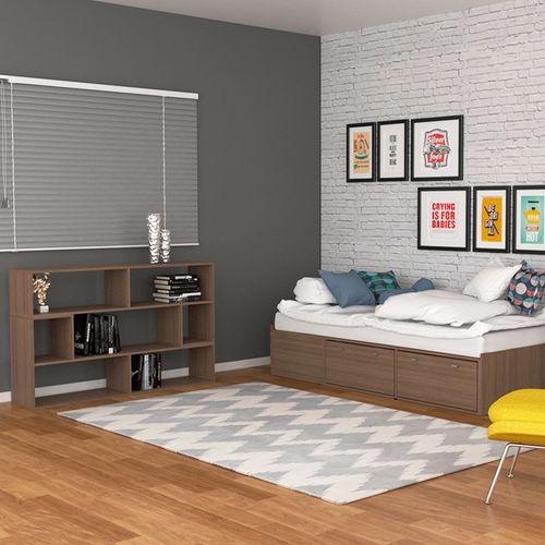 Mueble Rack Tv Led Mosconi Módulo L Combinable Living Carvalho Mezzo